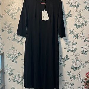 Grace Karin Black Long Sleeve Midi Dress